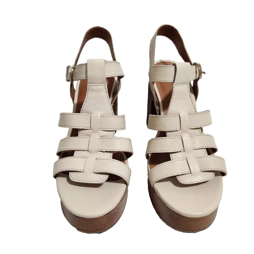 Lucky Brand Women's Size 8.5 M LK Imana Beige Strap Platform Sandals Shoes 369